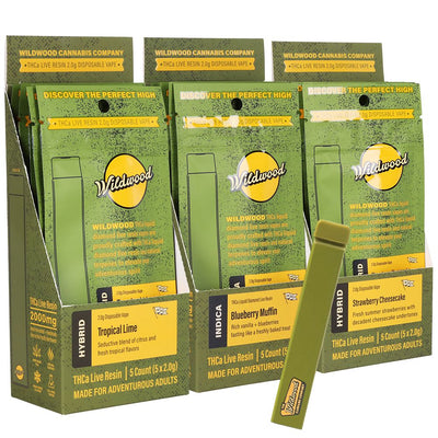 Wildwood Dispensary Grade Live Resin THCA Disposable | 2g | 5ct Display