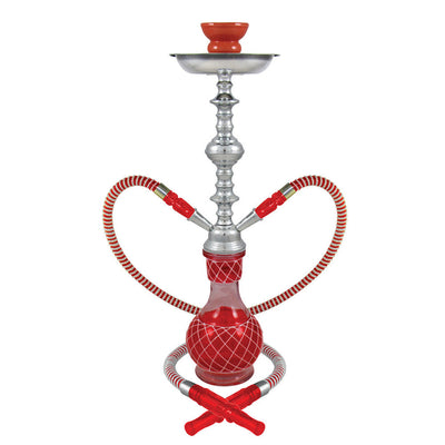 19" Nicolette 2-Hose Premium Hookah - Colors Vary - Cheapnotic