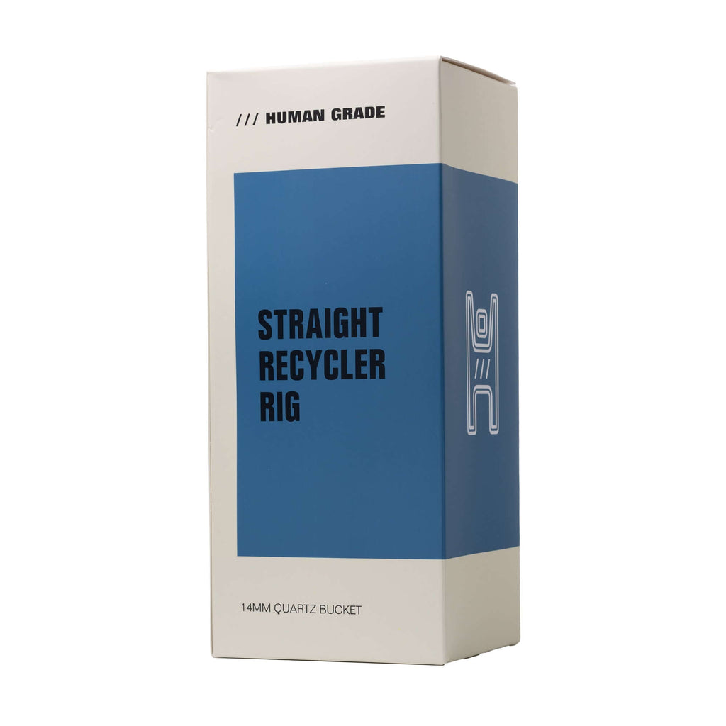 Human Grade 10.25" Straight Recycler Glass Water Pipe