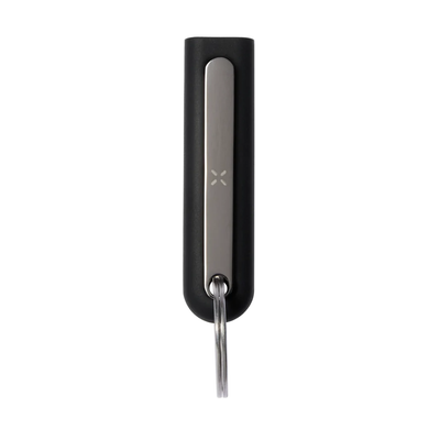 PAX Flow Vaporizer with Grip Sleeve Bundle accessory, featuring sleek design and keyring attachment.