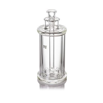 MJ Arsenal Piston Gravity Bong featuring a clear borosilicate glass design and removable 14mm slide.
