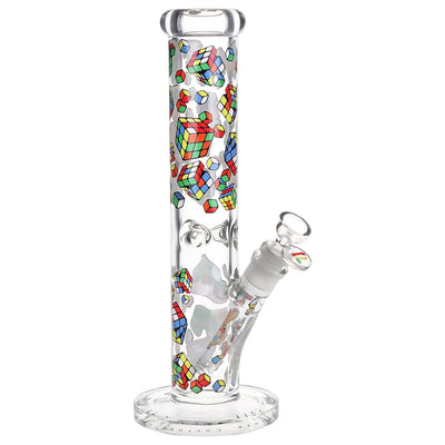 Pulsar Design Series Straight Tube Glass Water Pipe | 12" | 14mm F