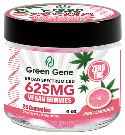 Green Genie CBD Vegan Pectin Infused Gummies w/ B12 Vitamins (625MG - 2500MG)