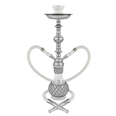 19" Nicolette 2-Hose Premium Hookah - Colors Vary - Cheapnotic