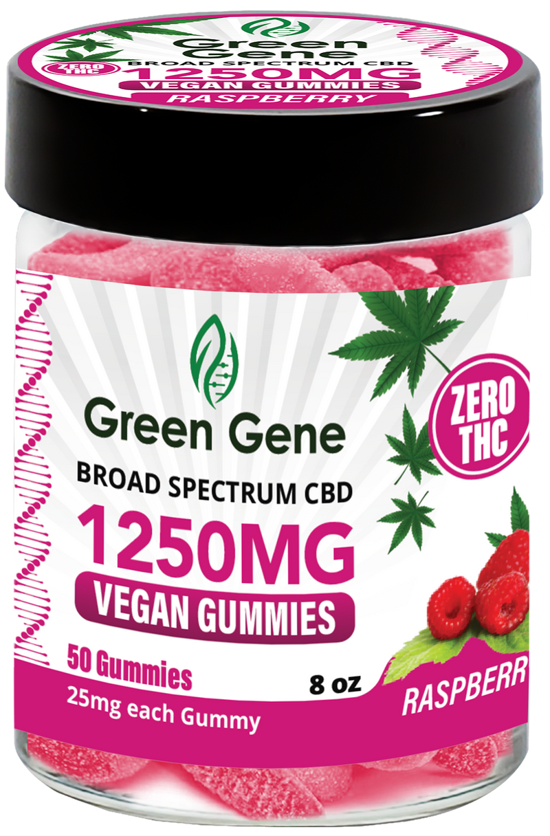 Green Genie CBD Vegan Pectin Infused Gummies w/ B12 Vitamins (625MG - 2500MG)