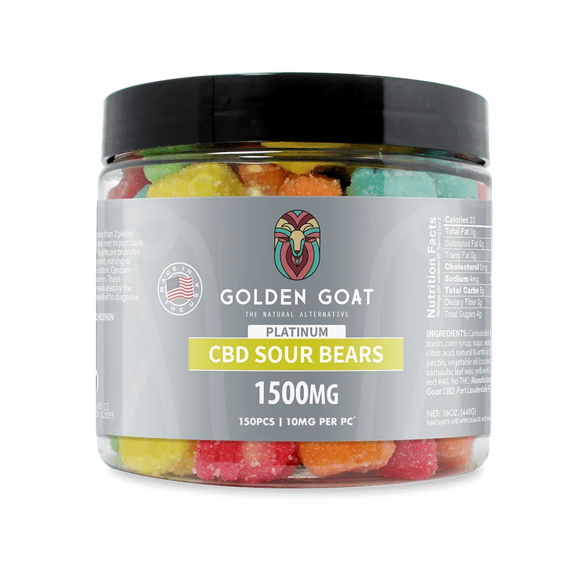 Platinum CBD Gummies 1500mg - Sour Bears