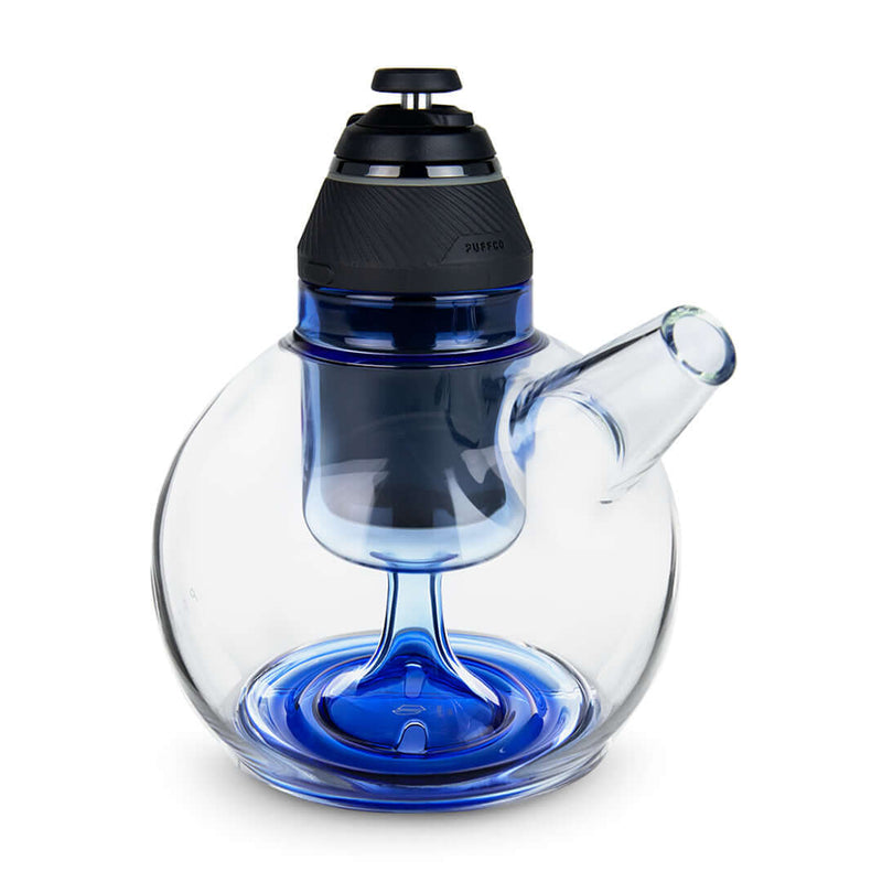 Puffco Proxy Ripple Bubbler with ripple design and dual perc holes for splash-free, smooth hits.