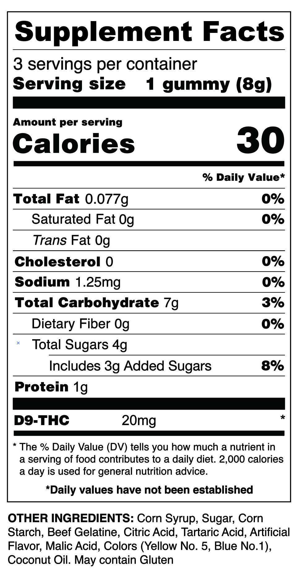 THC Gummies - 20MG Delta 9 (3pc)