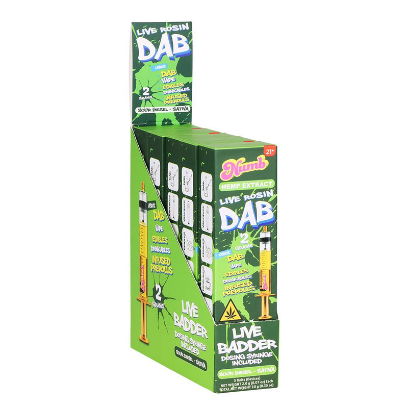 Numb THCA Live Rosin Badder Glass Syringe | 2g | 5ct Display