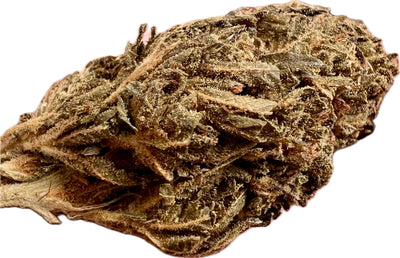 Close-up of Ripkitty Jungle Driver THCA hemp flower with frosty texture and rich aroma.