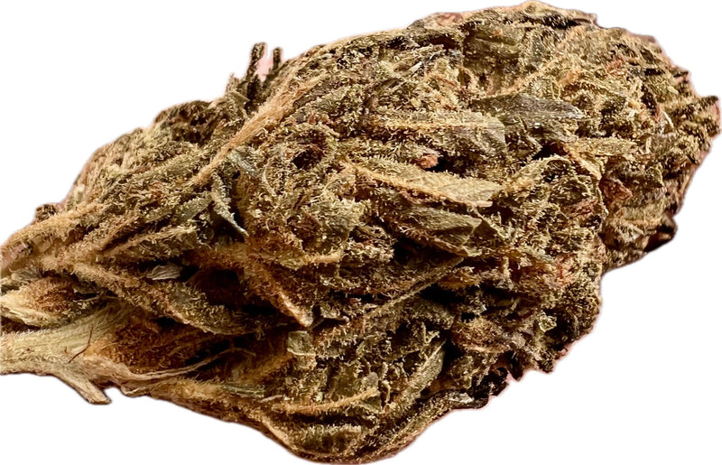 Close-up of Ripkitty Jungle Driver THCA hemp flower with frosty texture and rich aroma.