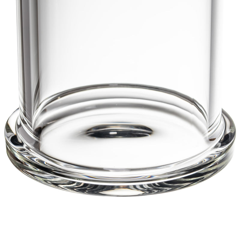 MJ Arsenal Piston Gravity Bong base detail showing premium borosilicate glass construction.