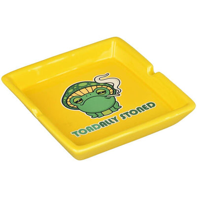 Toadally Stoned Ceramic Ashtray - 4.7" x 4.7"