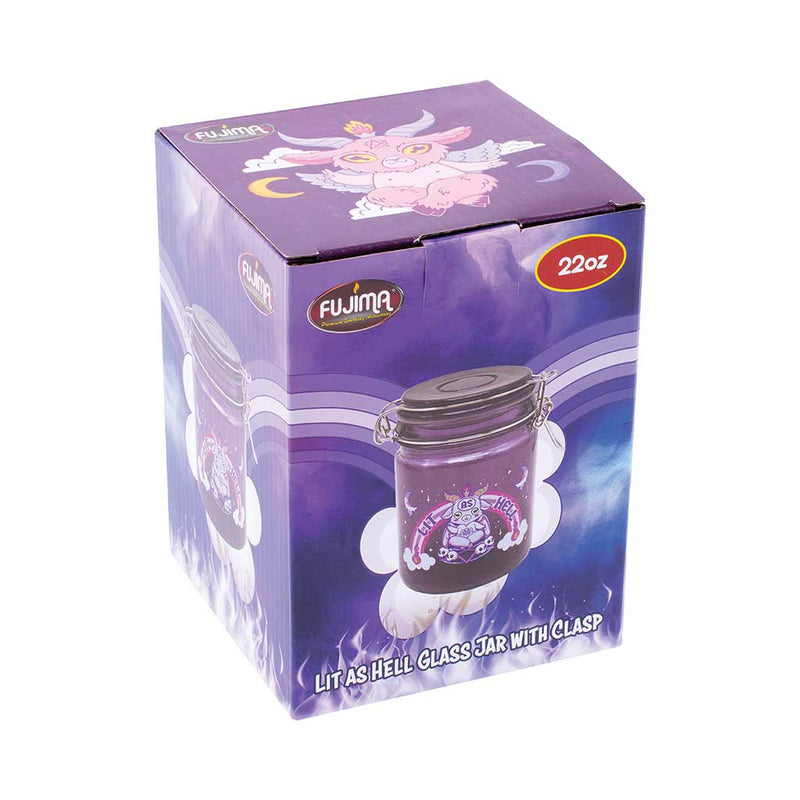 GLASS JAR WITH CLASP