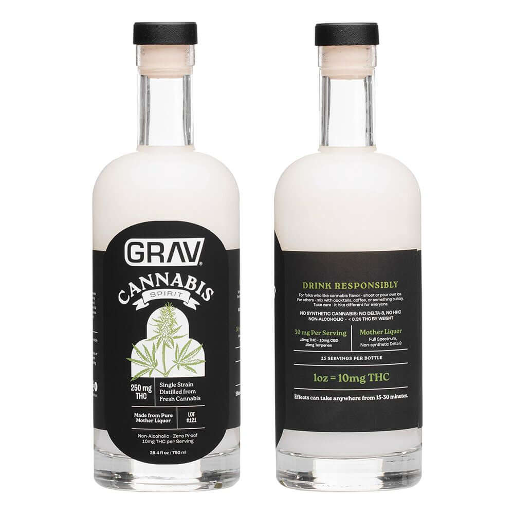 GRAV Black Label D9 THC Spirits - 250mg / 750ML
