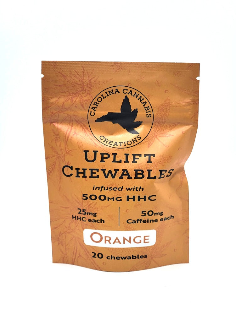 Uplift Chewables | HHC+Caffeine | Strawberry 20ct bag