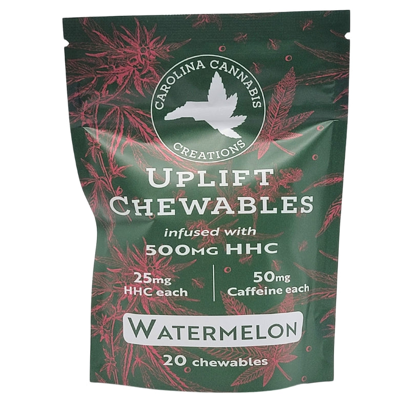 Uplift Chewables | HHC+Caffeine | Watermelon 20ct bag