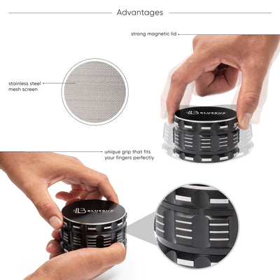 GA Aluminum Grinder Black