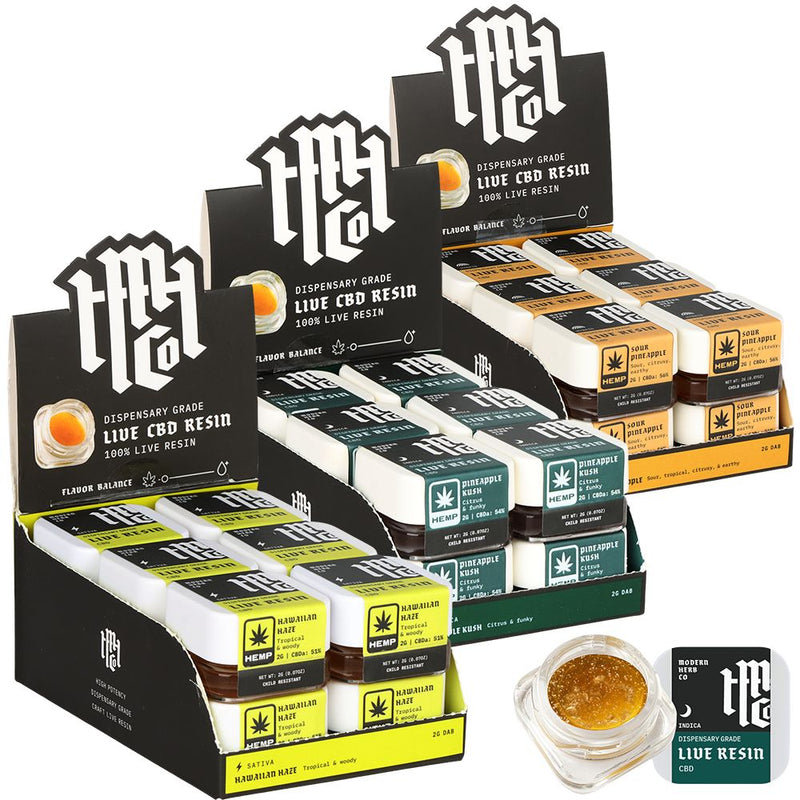 Modern Herb Co Dispensary Grade Live Resin CBD Dabs | 2g | 12ct Display