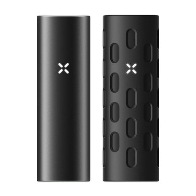 PAX Flow Vaporizer with Grip Sleeve Bundle showing the vaporizer and grip sleeve in ONYX color.