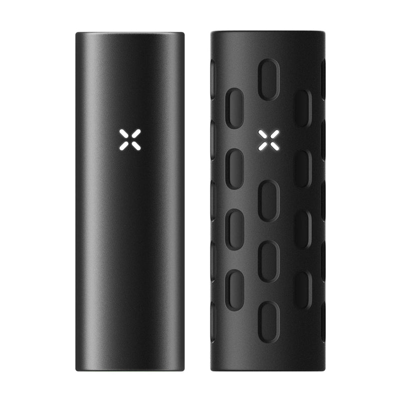 PAX Flow Vaporizer with Grip Sleeve Bundle showing the vaporizer and grip sleeve in ONYX color.