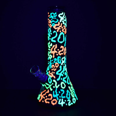 It's 420 Everywhere Glow in the Dark Beaker Water Pipe - 10.25" / 14mm F