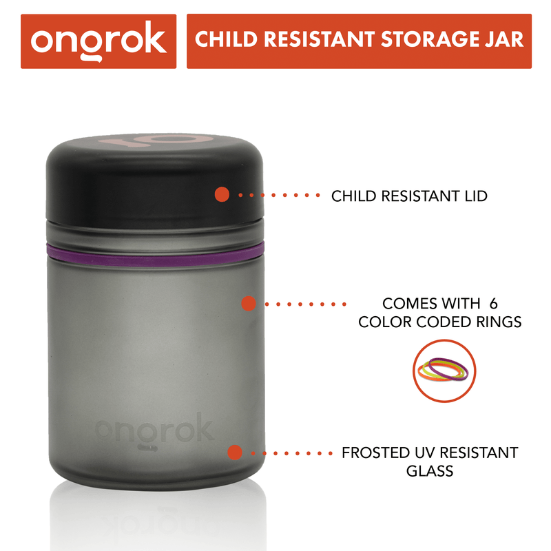 Ongrok 500ml Child Resistant Jars, 2 pack