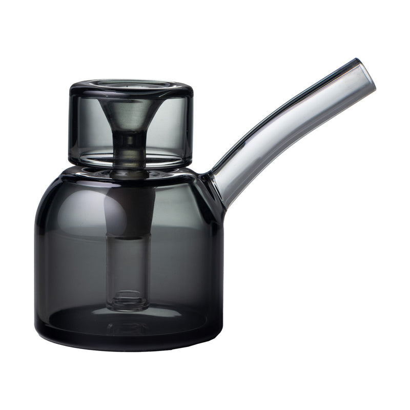 NWTN Home Vesper Bubbler in sleek smoky glass design, perfect for an elegant smoking experience.