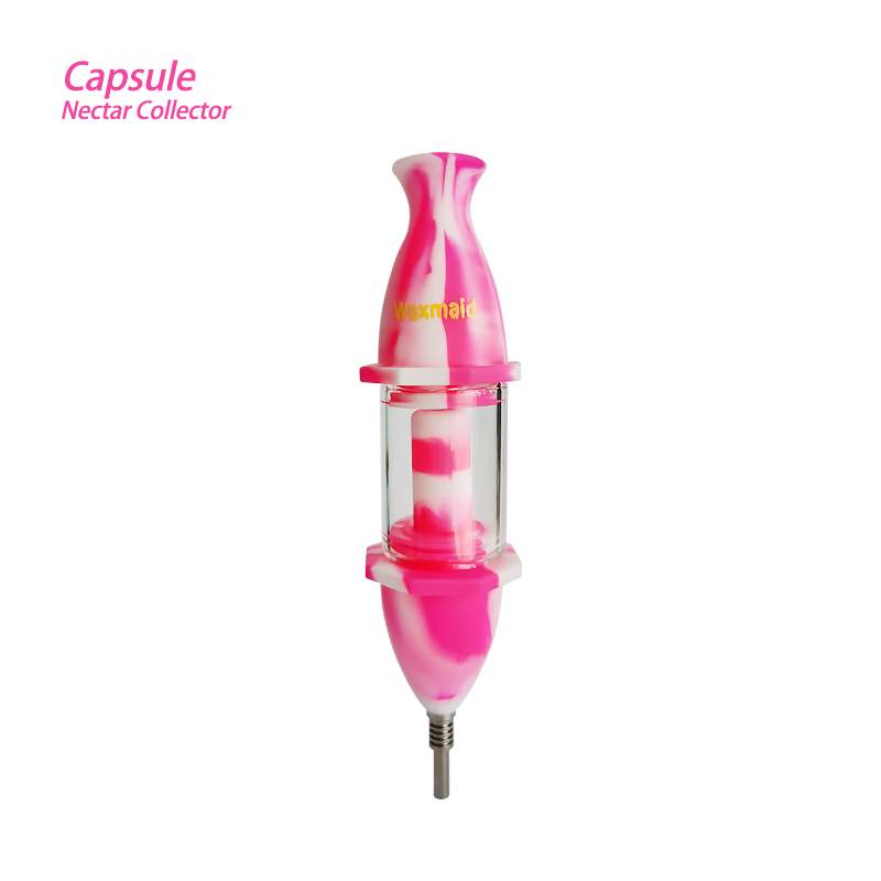 Waxmaid 8″ Capsule Silicone Glass Nectar Collector