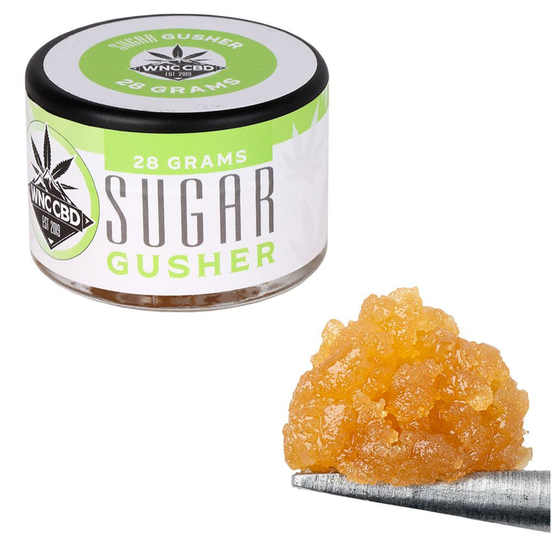 WNC CBD THCA Sugar jar and sugar gusher on a tool for enhancing smoking experience