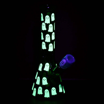 Ghostly Glow Beaker Water Pipe | 10" | 14mm F