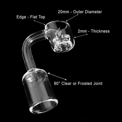 HONEYCOMB KNOT QUARTZ BANGER - 90° DEGREE | YL