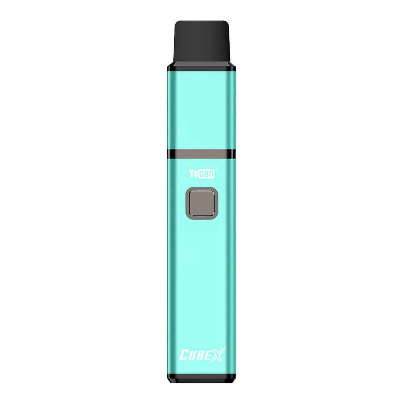 Yocan Cubex Concentrate Vaporizer - 1400mAh with replaceable TGT coil in sleek turquoise design.