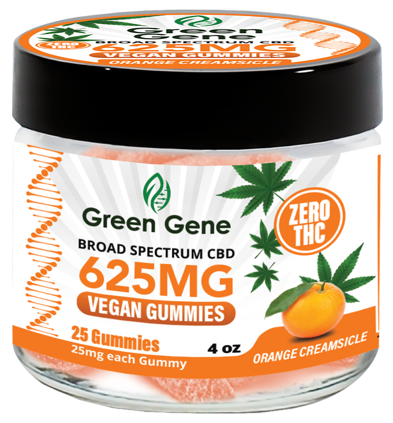 Green Genie CBD Vegan Pectin Infused Gummies w/ B12 Vitamins (625MG - 2500MG)