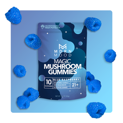 MDRN MOOD Magic Mushroom Gummies - Blue Raspberry
