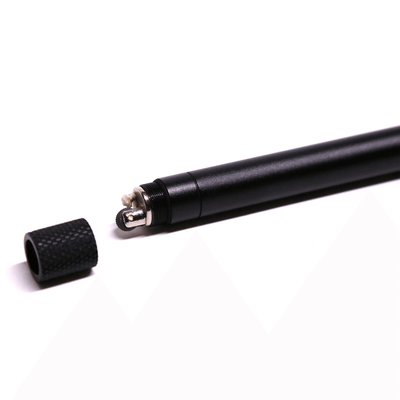 Close-up of Smoke Honest StashLight Doob Tube and refillable lighter with cap removed