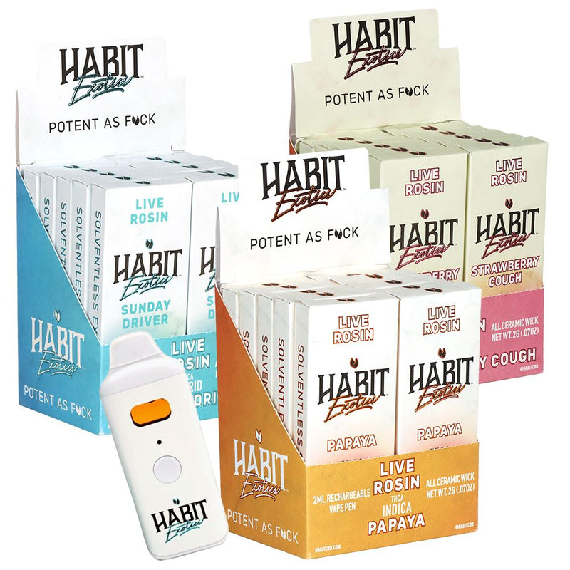 Habit Exotics THCA Live Rosin Disposable | 2g | 10ct Display