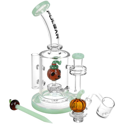 Pulsar Pumpkin Patch Glass Dab Rig Set - 8" / 14mm F