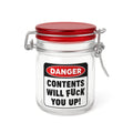 AIRTIGHT GLASS HERB JAR - CONTENTS WILL FUCK YOU UP!