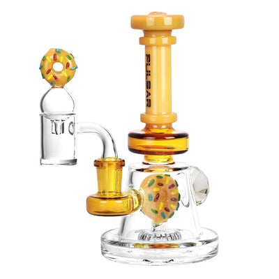 Pulsar Donut Diamond Dab Rig Set - 6.5"/14mm F/Colors Vary - Cheapnotic