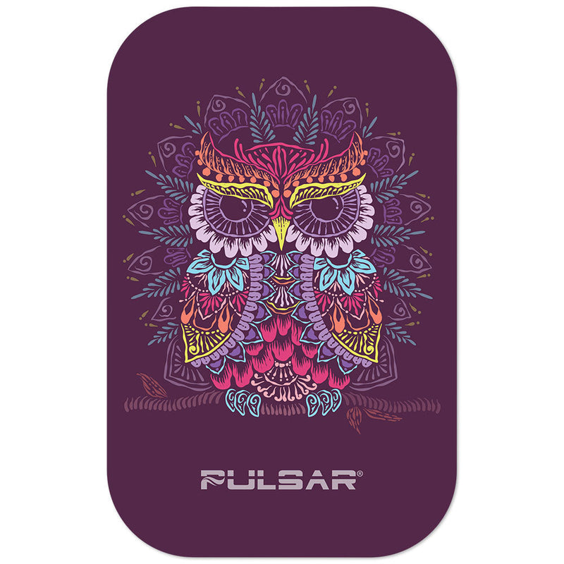 Pulsar Magnetic Rolling Tray Lid - 11"x7" / Owl Mandala