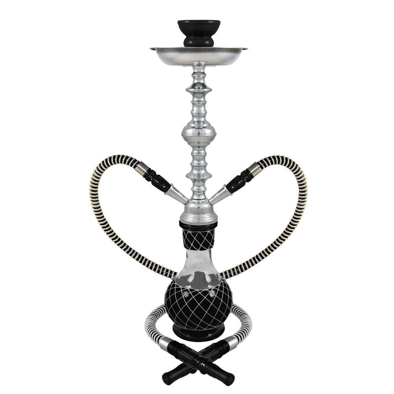 19" Nicolette 2-Hose Premium Hookah - Colors Vary - Cheapnotic