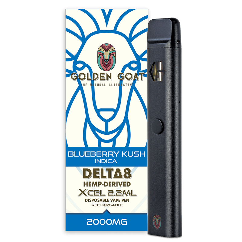 Delta-8 THC Vape Device, 2000mg, Rechargeable/Disposable - Blueberry Kush