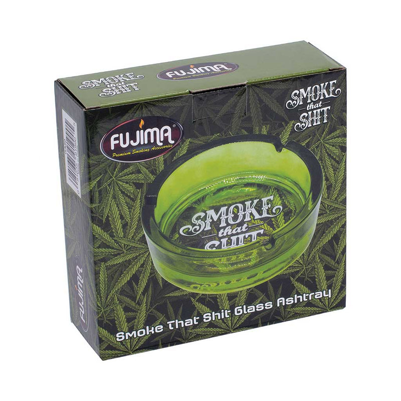 GREEN SMOKE THAT SHIT GLASS ASHTRAY