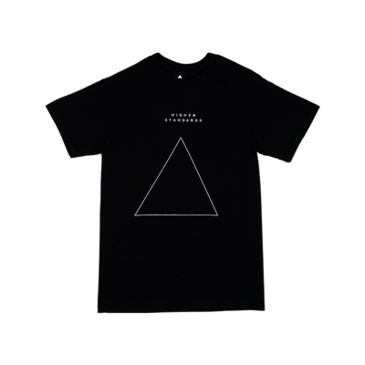 Higher Standards T-Shirt - Embroidered Triangle