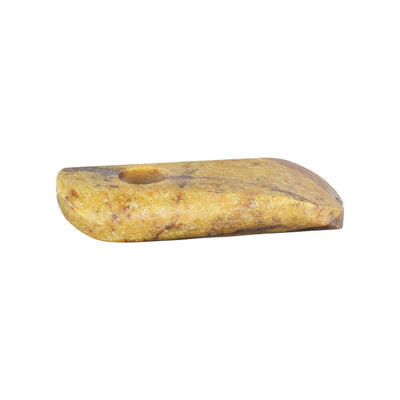 Smooth Flow Stone Pipe, 3.25 inch natural stone, sanded bowl, unique color variations, portable smoking accessory.