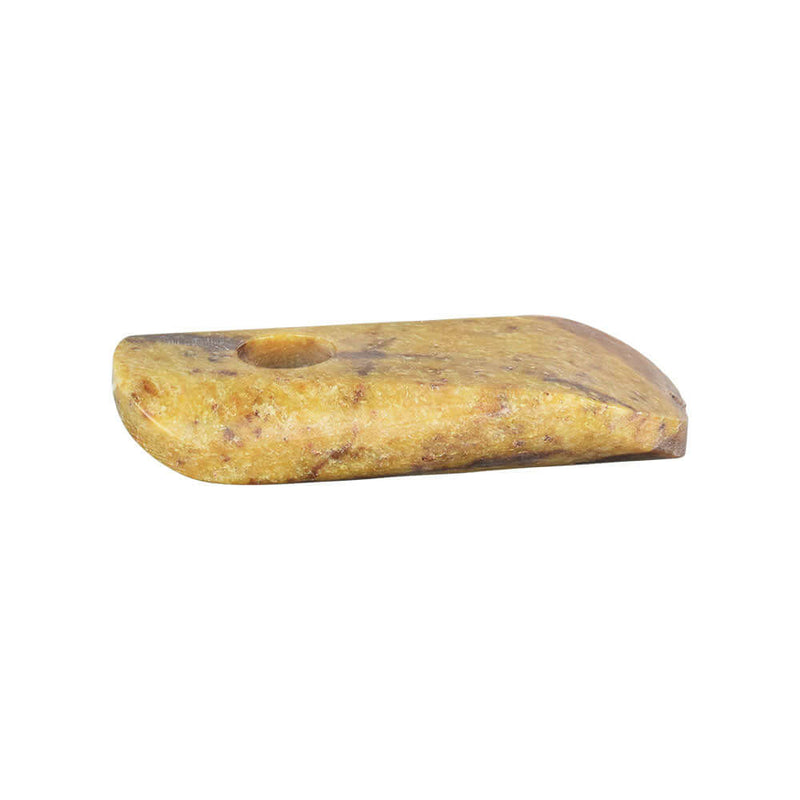 Smooth Flow Stone Pipe, 3.25 inch natural stone, sanded bowl, unique color variations, portable smoking accessory.