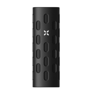 PAX Flow Vaporizer with Grip Sleeve Bundle in Onyx color, showcasing its sleek design and ergonomic grip.