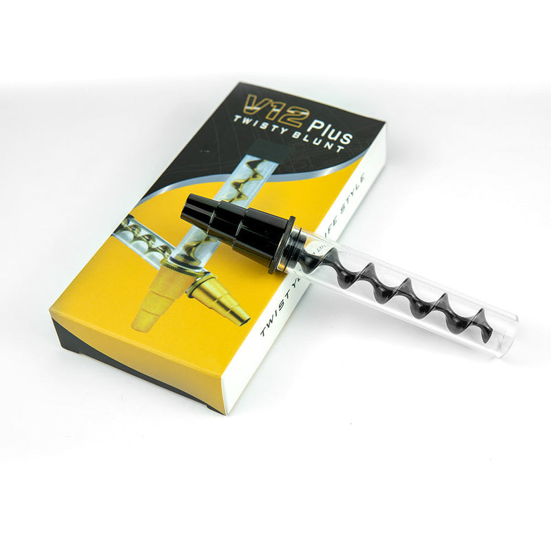 Glass Blunt Hand Pipe - Multiple Colors 5"