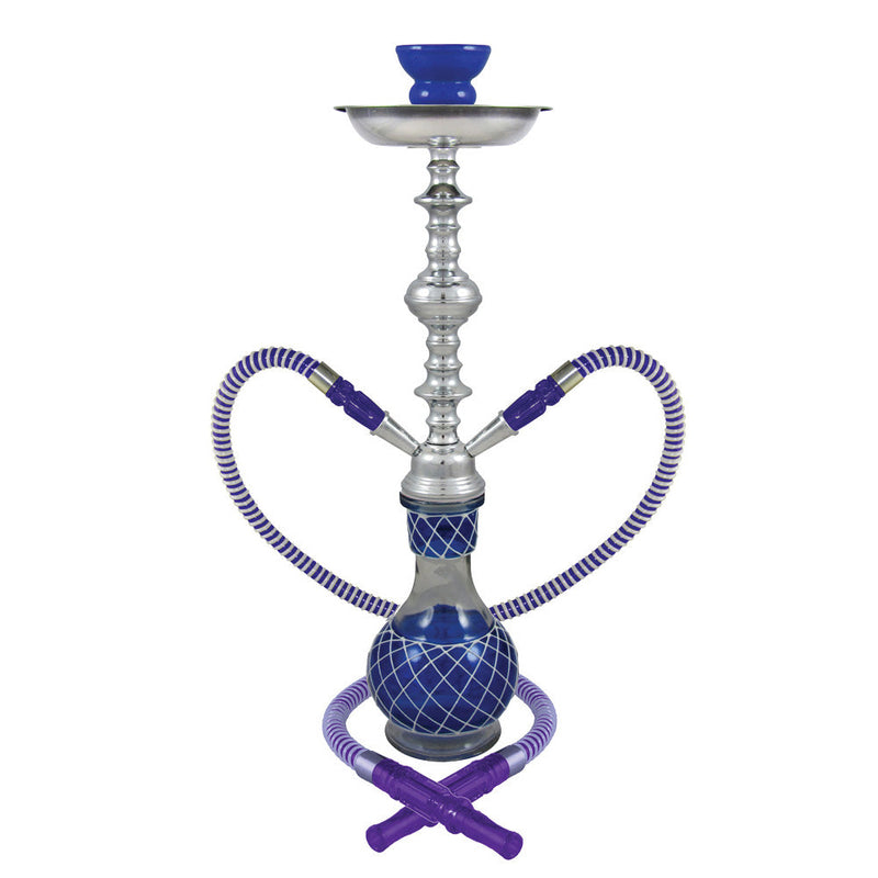 19" Nicolette 2-Hose Premium Hookah - Colors Vary - Cheapnotic